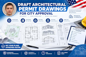 draft architectural permit drawings for city approval