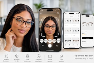 build virtual try on app, ar shopping app, ai eyewear app, with rx scanner