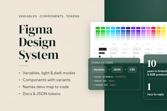 create a scalable figma design system with variables and components