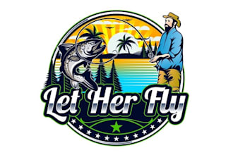 design modern fly fishing business logo for you