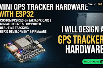 mini gps tracker hardware with esp32 chip