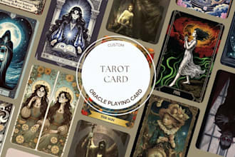 design 78 tarot card deck with tarot card illustration and spiritual artwork