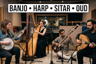 play live banjo harp sitar oud for your song