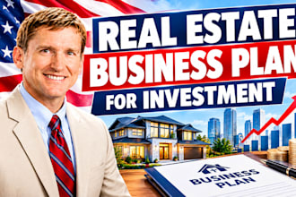create a professional business plan for real estate and investment