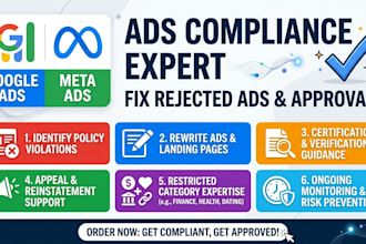 be ad consultant for google meta ads compliance fix ads issue for restricted ad
