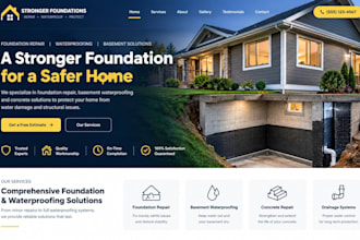 build squarespace foundation repair waterproofing basement contractor website
