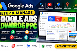 setup and manage google ads adwords PPC campaigns