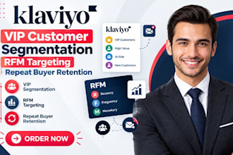 setup klaviyo VIP  customer segmentation rfm targeting repeat buyer retention