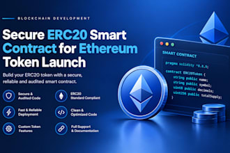 create secure erc20 smart contract for your ethereum blockchain token