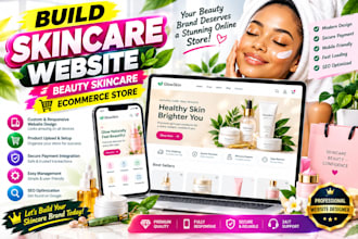 build skincare website beauty skincare ecommerce store