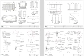 draft 2d autocad technical drawings and shop plans