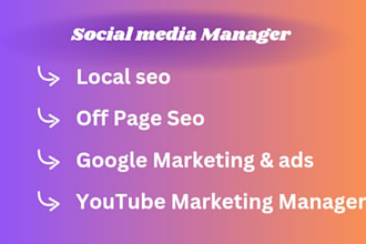 be your online marketing manager