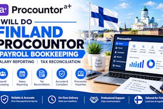 do finland procountor payroll bookkeeping salary reporting tax reconciliation