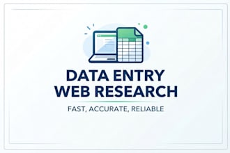 do data entry work you , I will organize data ,filter data and many more