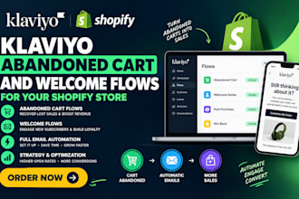build klaviyo abandoned cart and welcome flows for your shopify store