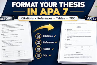 format your thesis or dissertation in apa 7 with citations and references