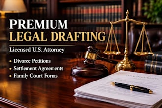 draft uncontested divorce papers and family court documents