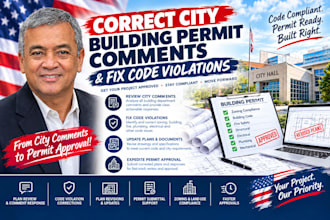 correct city building permit comments and fix code violations