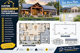 create custom barndominium floor plans and pole barn house