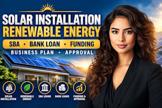 solar installation renewable energy sba bank loan business plan funding approval