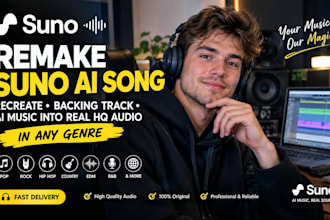 remake suno ai song recreate ai music into real high quality audio in any genre