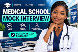 conduct a mock interview for job, medical school or residency with feedback