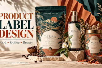 design product labels and packaging for food and beauty brands