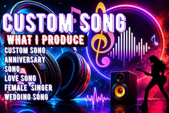 write sing a custom memorial love song for a wedding anniversary, birthday song