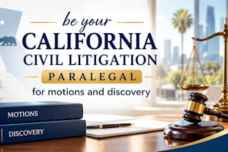 be your california civil litigation paralegal for motions and discovery