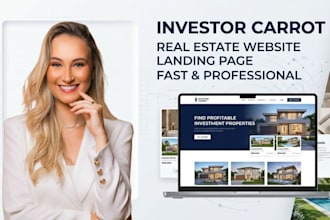 design investor carrot real estate website landing page fast