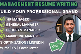 write a professional manager resume tailored to your target role