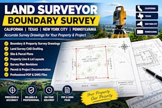 california tx new york city pennsylvania stamp land surveyor, boundary survey