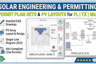 design solar engineering city permit plan set pv layout fl tx mia