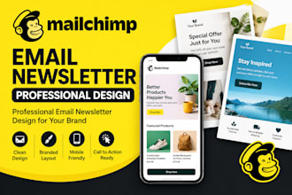 design a professional mailchimp email newsletter