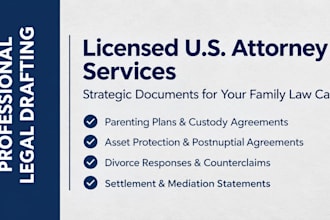 , as a US attorney, draft a professional parenting plan and custody agreement
