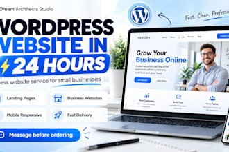 build your professional wordpress website in 24 hours or less