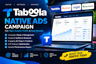 set up and manage taboola outbrain native ads traffic campaigns