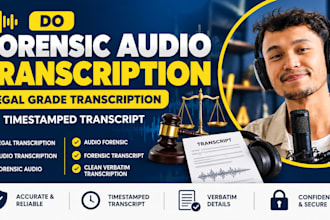 do forensic audio transcription legal grade transcription timestamped transcript