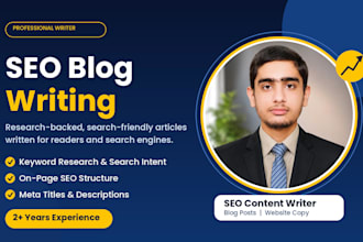 do SEO article writing, blog post writing or content writing
