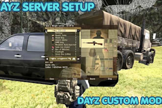 build setup dayz server with mods scripts weapons assets clothing gear config