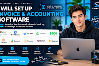 setup zoho invoice freshbooks wave bonsai sage harvest dubsado hiveage odoo kash