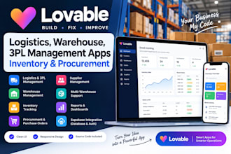 build fix lovable logistics warehouse 3pl management apps inventory procurement