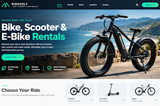 design squarespace bike rental website scooter rental website e bike rental site