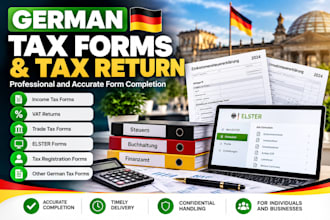 prepare german tax returns, tax forms and vat returns