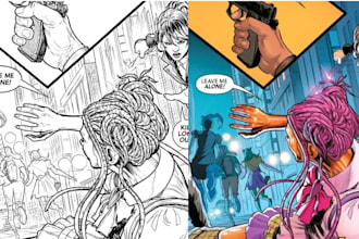 professionally color your comic book, manga or webtoon
