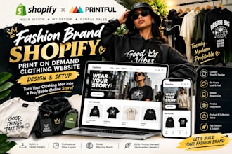 design shopify fashion brand design shopify print on demand clothing website