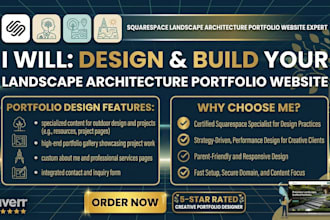 design squarespace landscape architecture portfolio website outdoor design