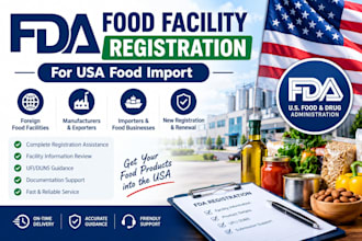 do fda food facility registration for USA food import