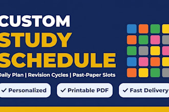 create a personalized study schedule and exam timetable