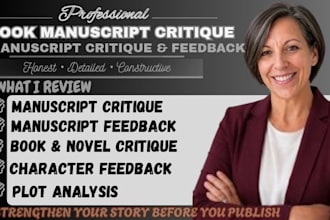 provide professional manuscript critique and book feedback